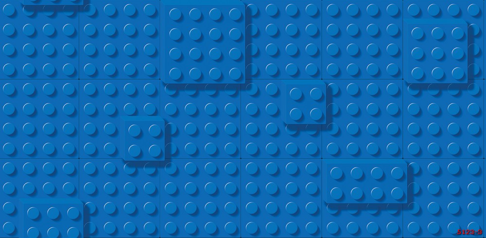 Giấy dán tường lego xanh nước biển 5123-3